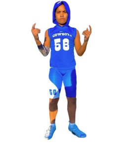 Custom Cowboy Blue 7v7 Uniform