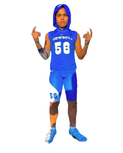 Custom Cowboy Blue 7v7 Uniform