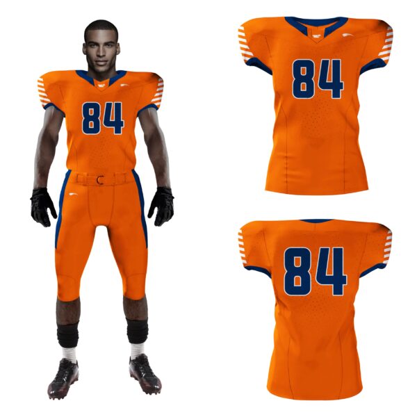 Orange and Navy Football Jersey