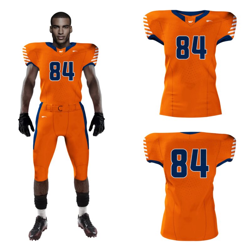 Orange and Navy Football Jersey