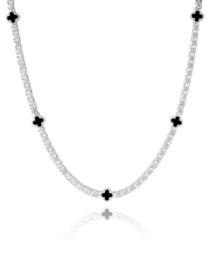 BLACK CLOVER TENNIS NECKLACE