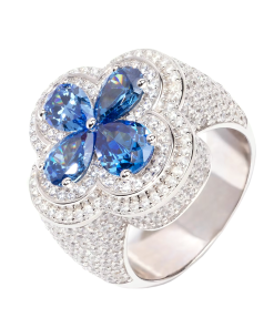CLOVER DRIP BLUE RING