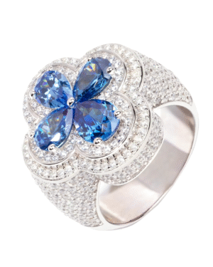 CLOVER DRIP BLUE RING