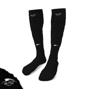 Black Crinkle Socks