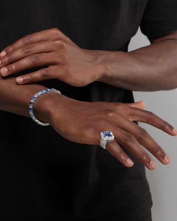 CLOVER DRIP BLUE RING - Image 3