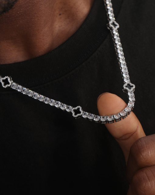 BLACK CLOVER TENNIS NECKLACE - Image 2