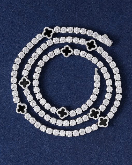 BLACK CLOVER TENNIS NECKLACE - Image 3
