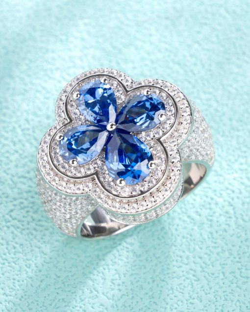 CLOVER DRIP BLUE RING - Image 5