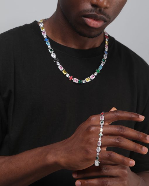 MULTI GEMSTONE TENNIS CHAIN - Image 6