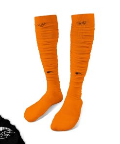 Orange Crinkle Socks