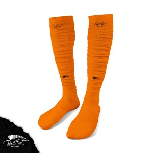 Orange Crinkle Socks