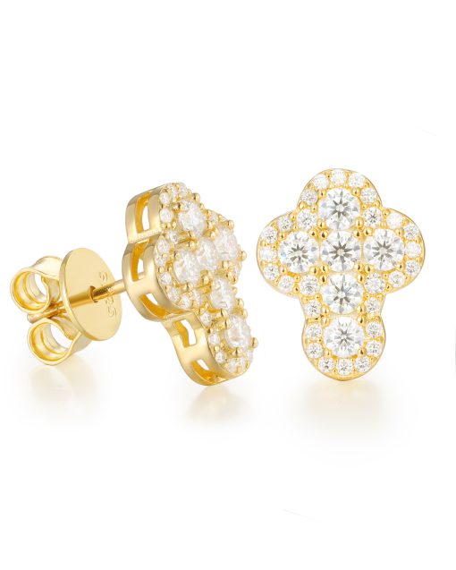 CLUSTERED CROSS STUD EARRINGS