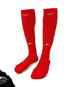 Red Crinkle Socks