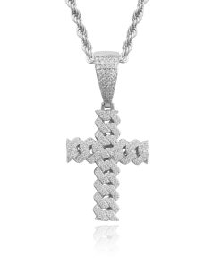 ICED CUBAN CROSS PENDANT