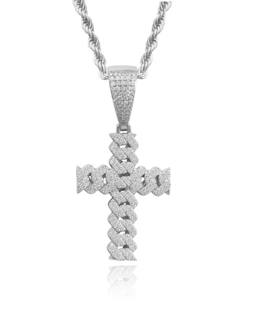 ICED CUBAN CROSS PENDANT