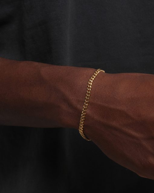 CLEAN CUBAN LINK BRACELET - 4MM - Image 2