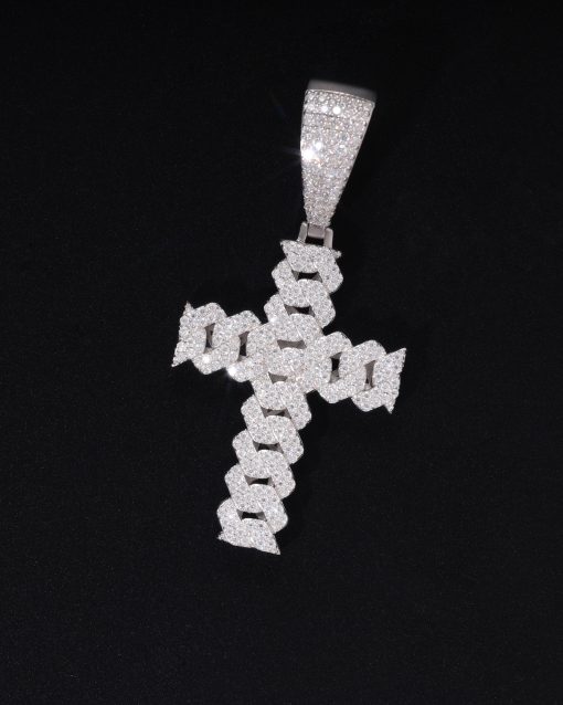 ICED CUBAN CROSS PENDANT - Image 4