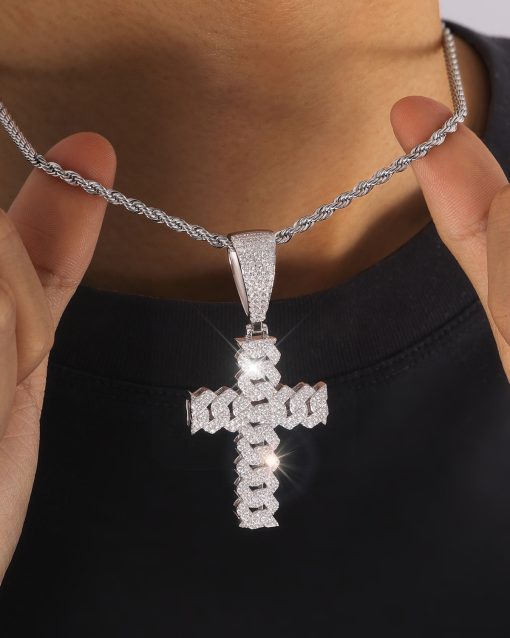 ICED CUBAN CROSS PENDANT - Image 5