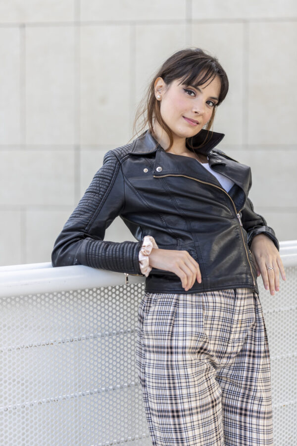 Signature Black Leather Moto Jacket - Image 4