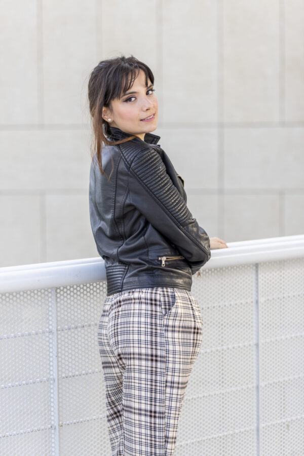 Signature Black Leather Moto Jacket - Image 2