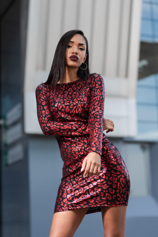 Signature Bodycon Snake Dress - Image 4