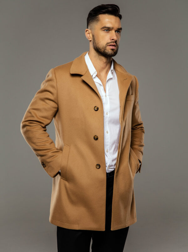 Signature Wool Camel Coat - Image 3