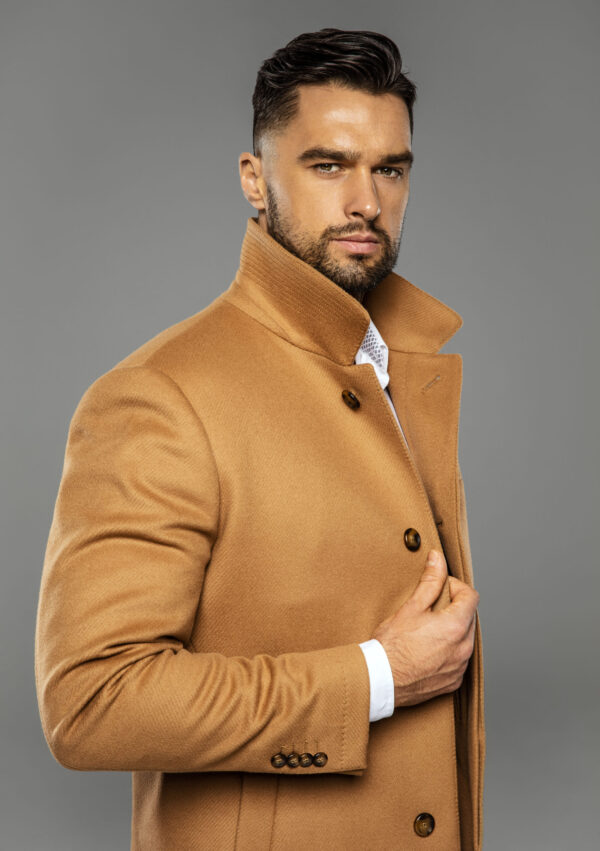 Signature Wool Camel Coat - Image 4