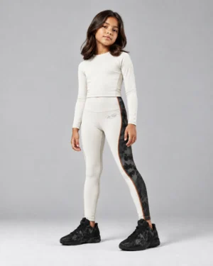 Roc Street White & Black Camo High-Waisted Activewear Leggings