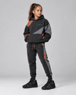 Roc Street Black & Orange Panel Hoodie