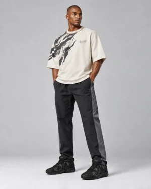Roc Street Men’s White Graphic Oversized T-Shirt