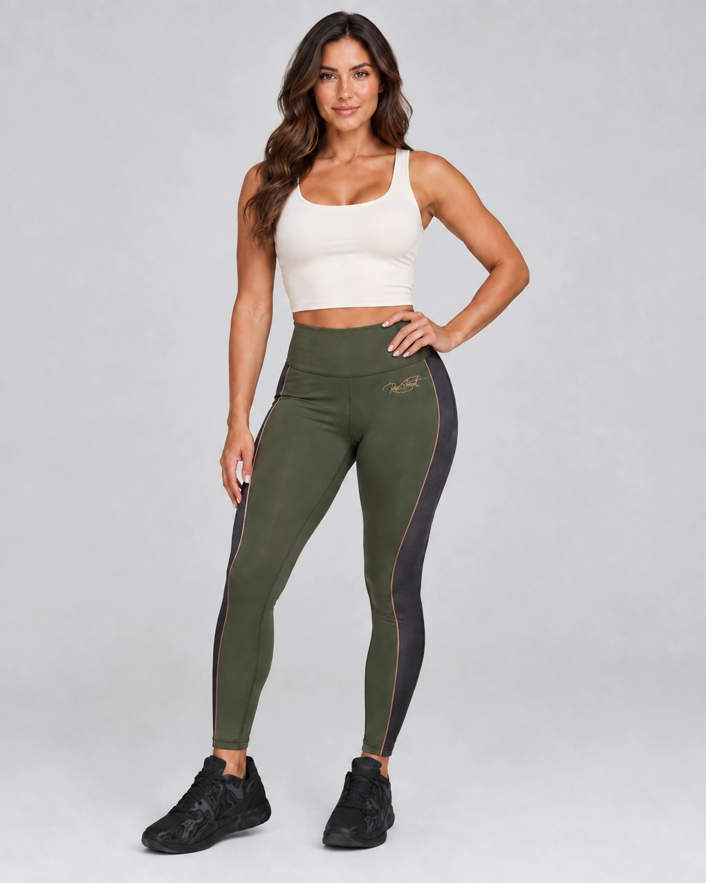 Roc Street Olive Green Performance Leggings - Image 3