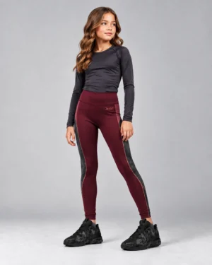 Roc Street Burgundy Camo High-Waisted Activewear Leggings