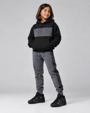 Roc Street Girls’ Black & Grey Panel Hoodie