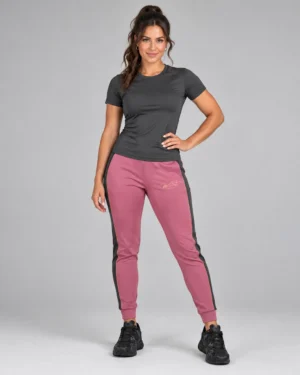 Roc Street Dusty Rose Performance Jogger Pants