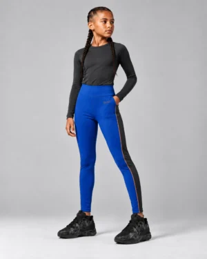 Roc Street Blue & Black Camo High-Waisted Activewear Leggings