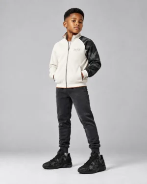 Roc Street Boys’ White & Black Panel Track Jacket