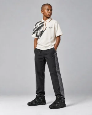 Roc Street Off-White Graphic Polo Shirt