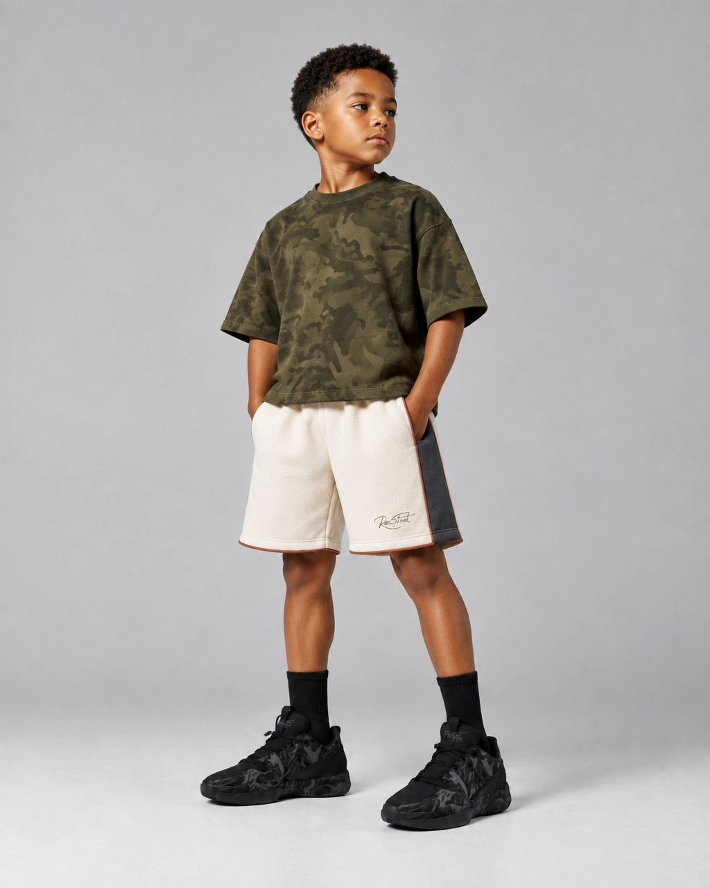 Roc Street Boys’ White Utility Shorts