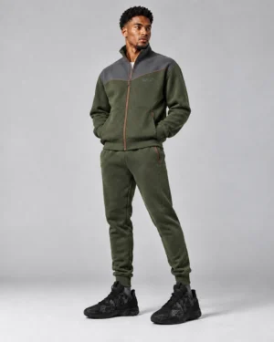 Roc Street Olive Green Full-Zip Track Jacket