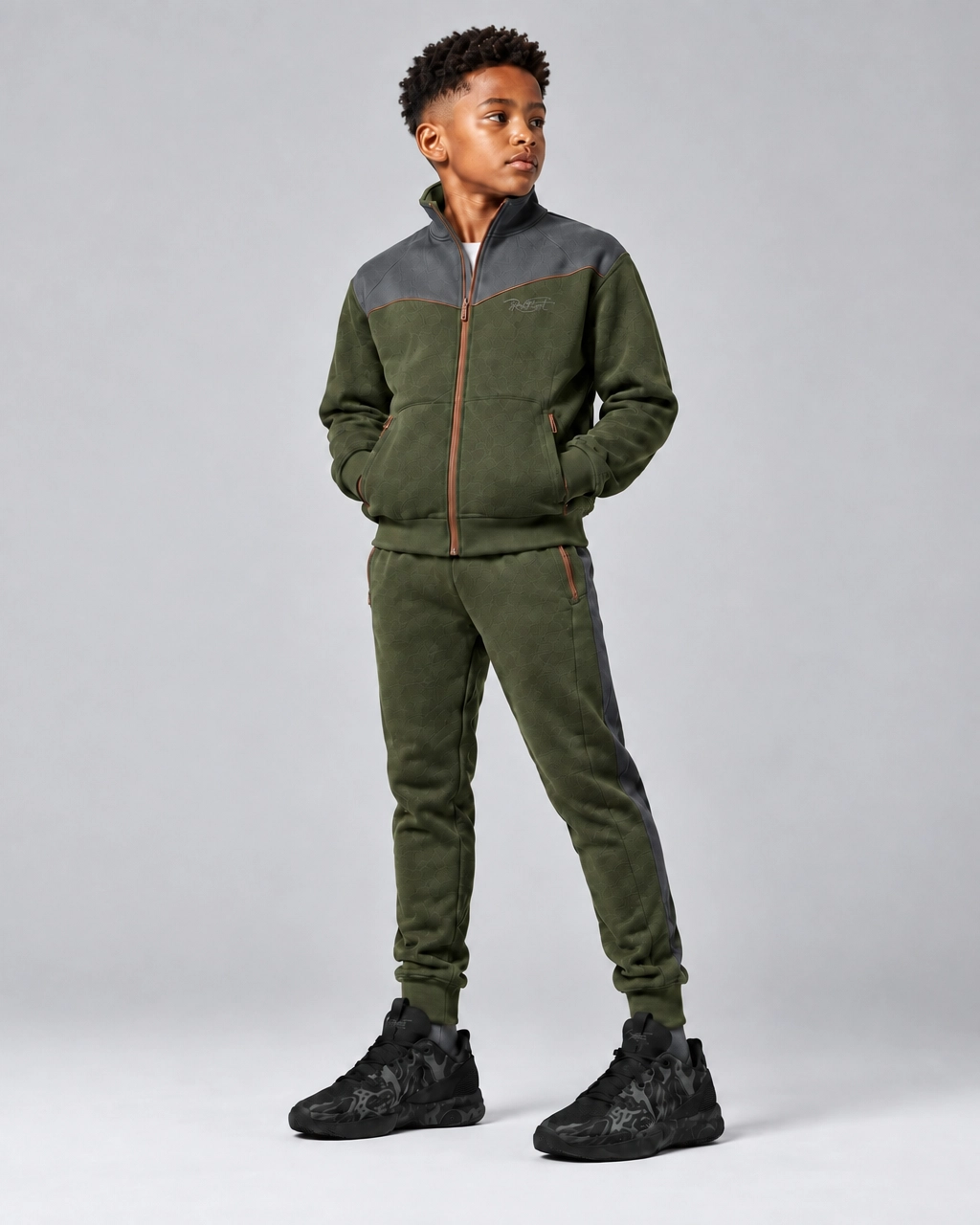 Roc Street Olive Green Full-Zip Activewear Jacket