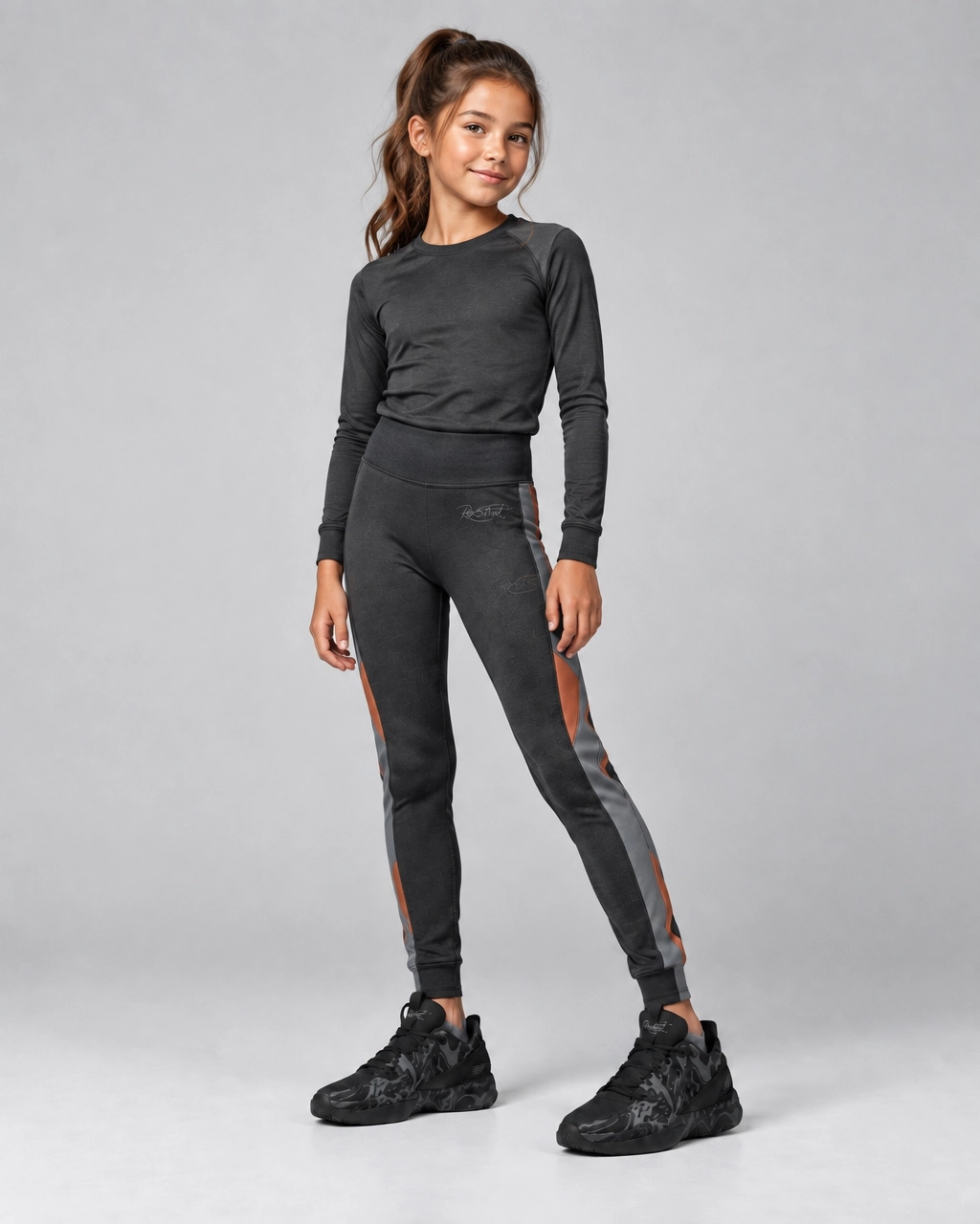 Roc Street Charcoal Camo High-Waisted Activewear Leggings