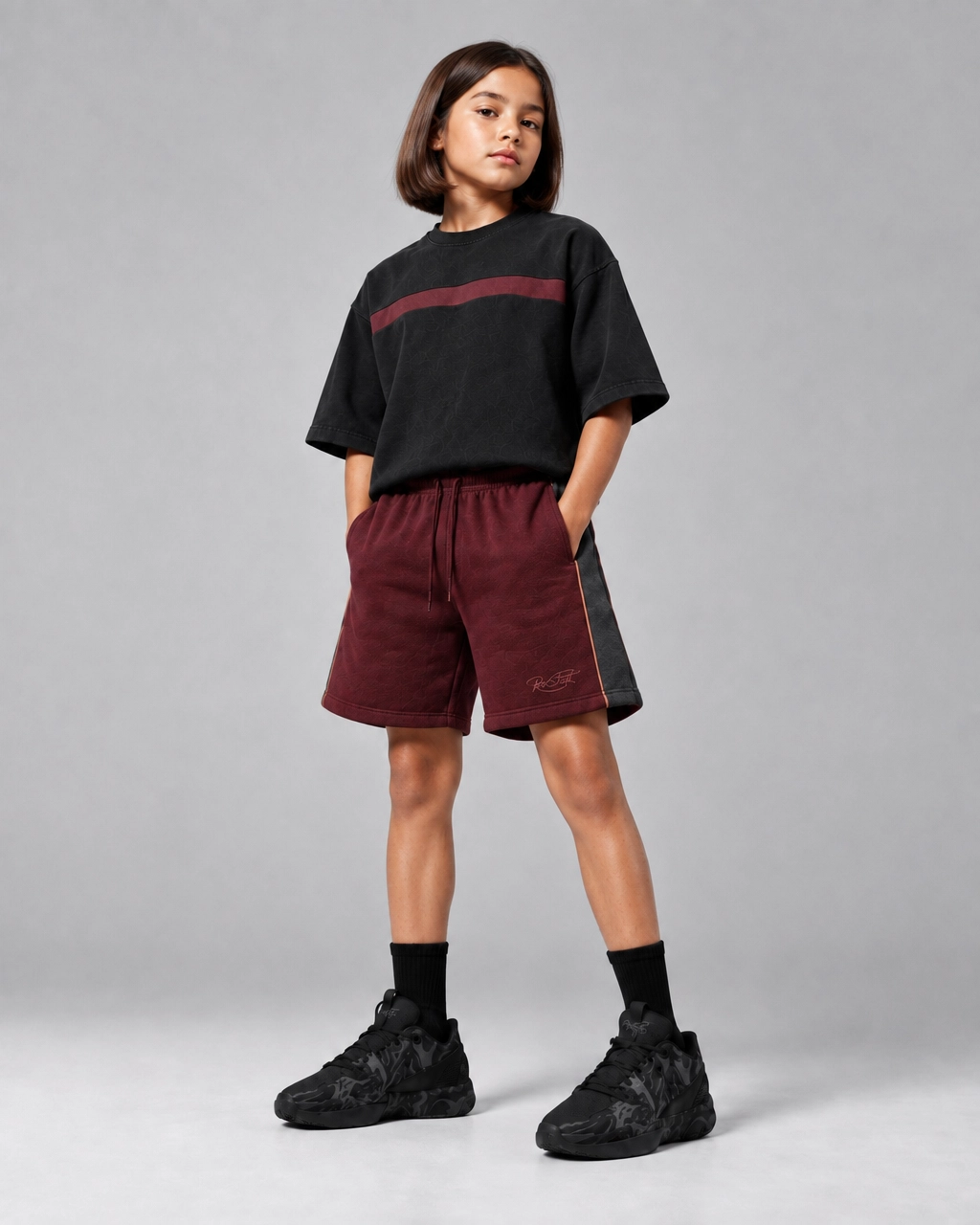 Roc Street Girls’ Burgundy Utility Shorts