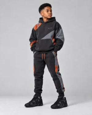 Roc Street Black & Orange Panel Hoodie
