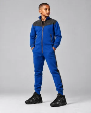 Roc Street Boys’ Blue & Black Panel Track Jacket