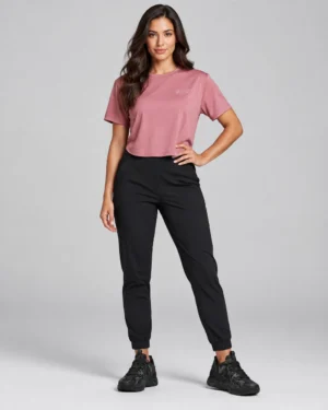 Roc Street Dusty Pink Short-Sleeve Activewear Top