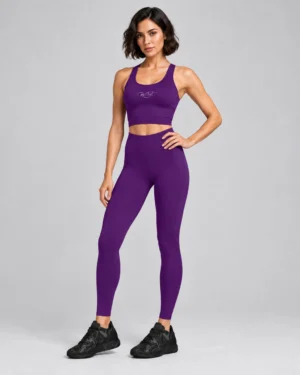 Roc Street Purple Cropped Activewear Top