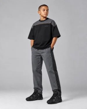 Roc Street Black & Grey Oversized Utility T-Shirt