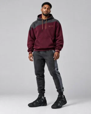 Roc Street Burgundy & Black Pullover Hoodie