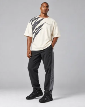 Roc Street Men’s White Graphic Oversized T-Shirt