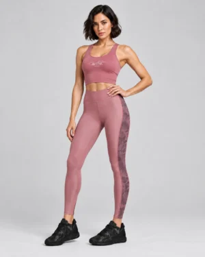 Roc Street Dusty Rose Cropped Activewear Top